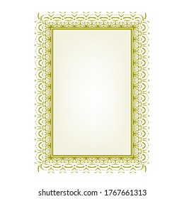 Beautiful Frame with abstract floral ornaments.