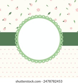 Beautiful frame background with floral stock illustration