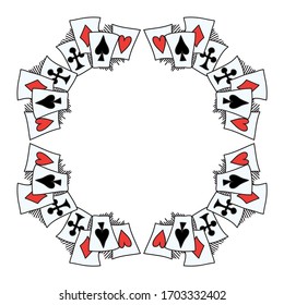 Beautiful frame of cards. Vector illustration