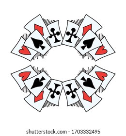 Beautiful frame of cards. Vector illustration