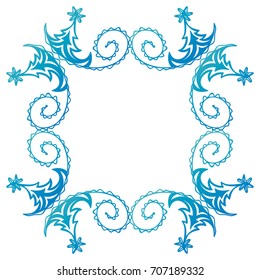 Beautiful frame of Christmas tree. Vector illustration.