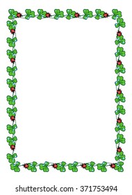 Beautiful frame with clover and ladybird