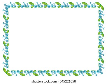 Beautiful frame with decorative flowers. Design element for advertisements, flyer, web, wedding, invitations and greeting cards. Vector clip art.