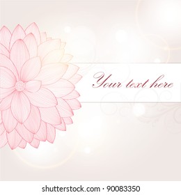 Bonito marco con dahlia de flores. Elemento para el diseño.