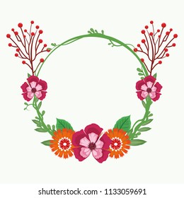 Beautiful frame flowers