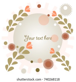 Beautiful frame with flowers