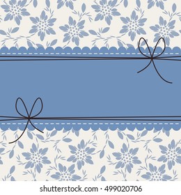 Beautiful frame with flowers, leaves and bows can be used for wedding invitations, greeting cards , baby shower and more creative designs.
