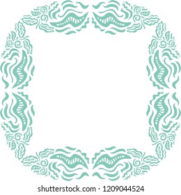 Beautiful frame of leaves. Vector illustration