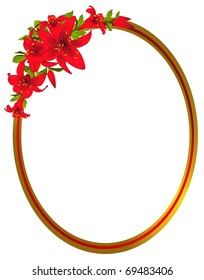 Beautiful frame with Lily