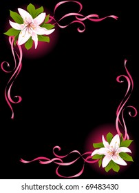 Beautiful frame with Lily
