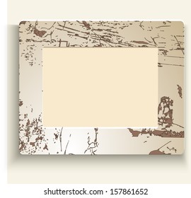 beautiful frame on a beige background with brown spots