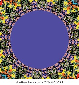 Beautiful frame with a pattern. Vector file for designs.