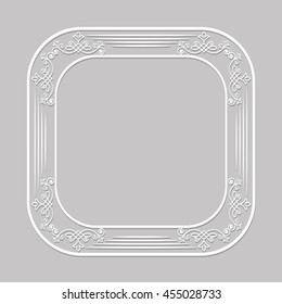 Beautiful frame for photo, design, invitation, cards. Vector illustration.
