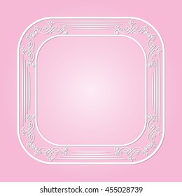 Beautiful frame for photo, design, invitation, cards. Vector illustration.
