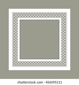 Beautiful frame for photos you can use for invitations. Rigorous design. Classic style. Vector illustration.

