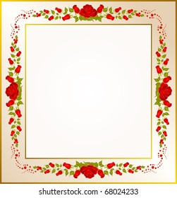 beautiful frame from roses