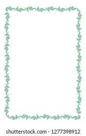 Beautiful  frame with seahorses.