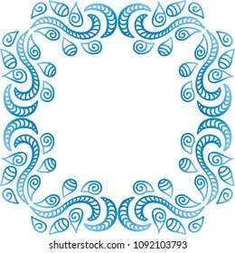 Beautiful frame of water drops. Vector illustration