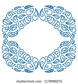 Beautiful frame of water drops. Vector illustration