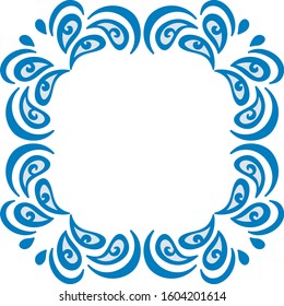 Beautiful frame of water drops. Vector illustration