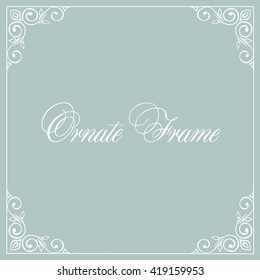 Beautiful frame for wedding design. Handdrawn ornate elements.