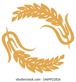 Beautiful frame of wheat. Vector illustration