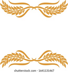 Beautiful frame of wheat. Vector illustration