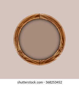 beautiful frame for your favorite pictures

round frame made of precious wood for paintings, portraits and other.
vector illustration . To work designers