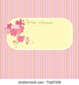 Beautiful framework, pink and gold strips it is possible to place any text