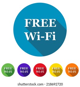 Beautiful Free WiFi web icon