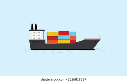 Schöne Frachtschiff Vektorgrafik zur Verwendung.