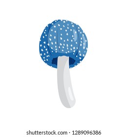 Beautiful fresh mushroom of unusual shape. Colored mushroom for cooking mushroom soup and other dishes.
