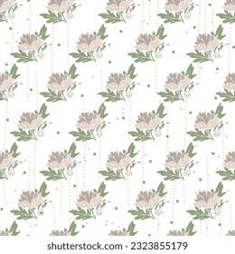 Beautiful Fresh Soft Flower Garden Vector Seamless Pattern can be use for background and apparel design