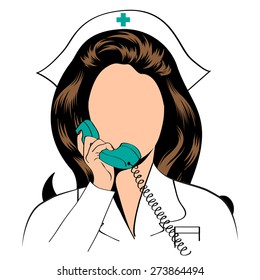 Beautiful friendly and confident nurse , vector illustration