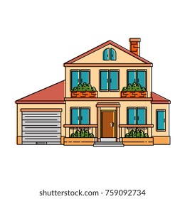 beautiful front of house