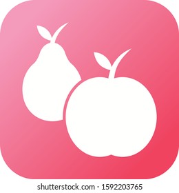 Beautiful Fruit Glyph Vector Icon