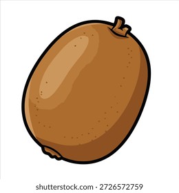 Um design vetorial de ilustração de kiwi de frutas bonito