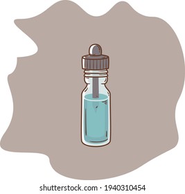 beautiful full bottle on a colored background