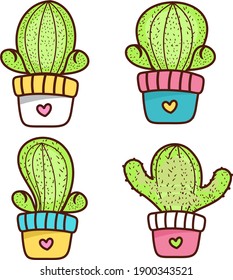 
beautiful fun and colorful cacti