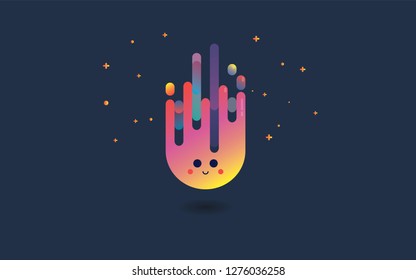 beautiful fun fire in space