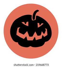 Beautiful and funny halloween pumpkin sticker