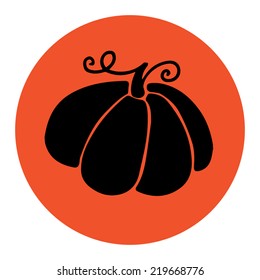 Beautiful and funny halloween pumpkin sticker