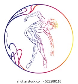 beautiful futuristic man in a space suit.Cosmic man.dancer suit and decoration.ballet
