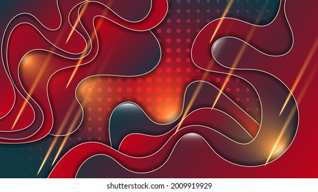 beautiful futuristic wallpaper. glare, falling meteorites against a background of overlapping ruby purple abstract shapes with wavy edges, strokes, texture. vector