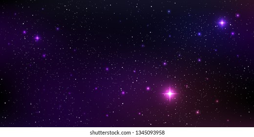 Beautiful galaxy background with nebula cosmos, Stardust and bright shining stars in universal, Vector illustration.