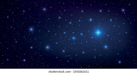 Beautiful galaxy background with nebula cosmos, Stardust and bright shining stars in universal, Vector illustration.