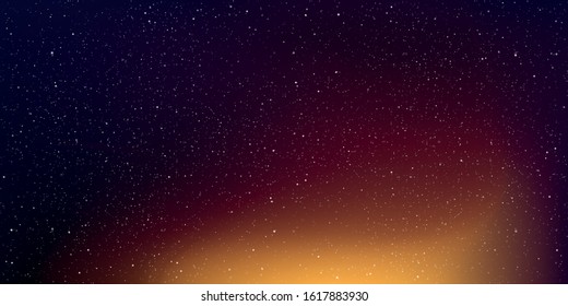 Beautiful galaxy background with nebula cosmos and solar. Stardust in deep universe. Vector illustration.