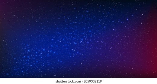 Beautiful galaxy background with nebula cosmos, Stardust and bright shining stars in universal, Vector illustration.