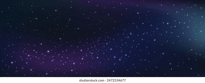 Beautiful galaxy background with nebula cosmos, Stardust and bright shining stars in universal, Vector illustration.