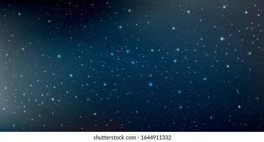 Schöner galaxischer Hintergrund. Stardust im tiefen Universum und leuchtend leuchtende Sterne im Universum. Vektorillustration.